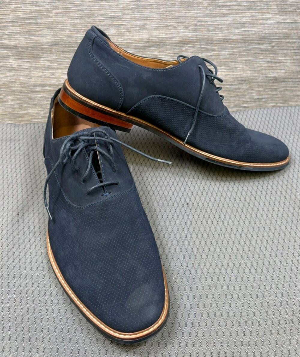Call It Spring Men's Vegan Fresien Oxford Dress Shoes Size 10.5M Navy Blue